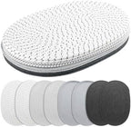 Oval Woven Placemats Set of 8 Heat Resistant Placemats 17.5 x 12 Inches Farmhouse Cotton Rope Place Mats for Dining Tables Trivets for Hot Dishes, Grey Set by Aertiavty