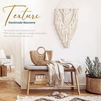 Macrame Boho Wall Hanging Decor, Geometric Woven Tapestry with Long Tassel - Image 6