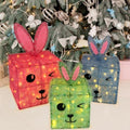 Christmas Lighted Gift Boxes Set of 3, Bunny Light Up Pink Blue Green Boxes Holiday Décor for Home Yard, Battery Operated Prelit 80 Lights Present Box Lighted Display 8 Modes & Timer by Meetjoyancy