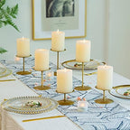 Romadedi Pillar Candle Holder Plates, Gold Centerpiece Stands, Set of 12 - Image 3