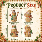 Thyle 4 Pcs Christmas Gingerbread Snowman Figurines Decorations - Image 3