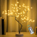 PXBNIUYA 108 LED Sparkly Fairy Tree Lamp, Warm White, Remote Control, USB/Battery, 8 Modes, DIY Bonsai Decor, Festival Decoration Light by PXBNIUYA