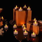 LED Tea Lights Battery Operated Flameless Candles 150 Pack Warm Yellow - Image 3