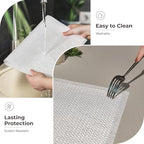 Leetaltree Woven Vinyl Placemats Set of 12, White Sequin - Image 5