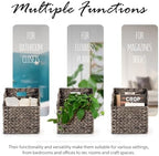 Wicker Hanging Storage Basket (10,5"Lx6,5"Wx13"H), Set of 2 Wall Baskets, Water Hyacinth Baskets, Wall Decor Hyacinth Basket Hanging for Organizing Files, Mails, Books (Espresso Color) - Image 4