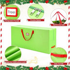9 ft Christmas Tree Storage Bag Heavy Duty 420D Oxford Artificial Christmas Tree Bag with Reinforced Handles Dual Zippers Card Slot Wide Opening Extra Large Storage Container, Green - Image 3