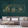 Glamativity 4 Pack Gold Wall Art, Flower Minimalist Single Line Art, Real Metal Nature Floral Abstract Wall Decor for Kitchen Bedroom Living Room by MetalWallD%C3%A9cor-MakeYourHomeAmazing