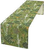 William Morris Original Design Green Table Runner Vintage Floral Table Runner for Dining Table Decor 13 x 120 Inch by SXXLDNG