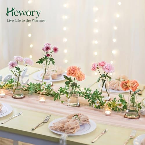 Hewory Glass Bud Vases for Centerpieces: Small Clear Modern Flower Vase Set of 24, Minimalist Cute Mini Decorative Bulk Vases for Wedding Birthday Bridal Shower Party Events Dining Room Table Decor - Image 4