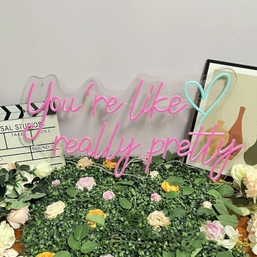 You Like Really Pretty LED Neon Sign Transparent Acrylic Light Decor for Wedding Birthday Party Wall Home Bedroom Room Art Decoration with USB Light Modulator 5V - Image 4