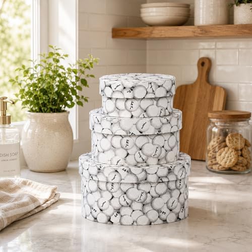 Sarah's Hat Boxes – Golf Ball Decorative Gift Box Set of 3 | Elegant Reusable Storage Boxes for Gifts, Keepsakes, Jewelry, or Special Items | Unique Printed Design - Image 5
