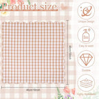 SmoothNovelty 24 Pack Buffalo Plaid Cloth Napkins 18x18 Inch Checkered Cloth Napkins Scalloped Soft Cotton Table Mat Washable Reusable for Dinner Wedding Holiday Birthday Parties (Classic,Khaki) - Image 2