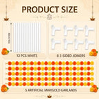 Ganpati Decor Marigold Garland with Mandap Tent Frame for Diwali Pooja - Image 2