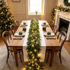 HipTree 9FT Real Touch Lighted Christmas Cedar Garland with Lights String - Image 3