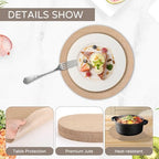 50 Pieces 13.78 Inch Burlap Round Placemats Reusable Rustic Jute Table Mat - Image 6
