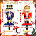 Cinnvoice 2 Pcs Wooden Nutcracker Soldier Christmas Stocking Hangers - Image 2
