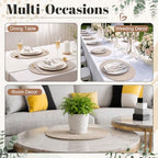 Oval Woven Placemats Set of 6, Cotton Rope 16x12 Inch, Brown - Image 5