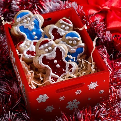 Namalu Christmas Hot Cocoa Bar Decor 11x8x5 in Wooden Storage Box, Red - Image 5