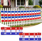 2 Pack Patriotic Bunting Banner, 4th of July Outdoor Porch Decorations 2.5 x 20 ft Red White and Blue American Flag for Memorial Day, Veterans Day, Home Yard (Independence Day-2) by clothmile