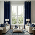 KOUFALL Extra Long 120 Inch 10 FT Curtains 10FT Foot Blackout with Grommets Thermal Insulated Black Out XL Curtains for Living Room 2 Panels Set, Navy Blue by KOUFALL