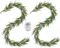Artgar 2Pcs Christmas Cedar Garland, 6 Ft Prelit Christmas Garland by ArtgarArtificialPlantDecorations