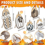 GlikCeil 5 Pcs Fall Pumpkins Porch Decor, Fall Outdoor Decorations - Image 2