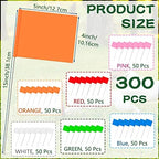 Amylove 300 Pcs Marking Flags 15 x 4 x 5 Inch Marker Flags, Fresh Color - Image 2