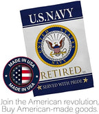 US Navy Retired Garden Flag - Set with Stand Armed Forces USN Seabee United State American Military Veteran Retire Official - House Banner Small Yard Gift Double-Sided Made in USA 13 X 18.5 - Image 5