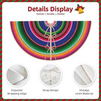 Christmas Tree Skirt 48 Inch, Serape Stripes Mexican Bold Colors - Image 6