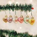 Old World Christmas Conversation Hearts Candy Glass Blown Ornament for Christmas Tree, Handcrafted Holiday Decoration, Valentine Collection - Image 2