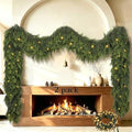 Thewe 2Pcs 9Ft Christmas Cedar Garland with Lights by Unknown