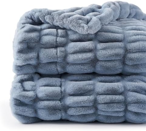 Battilo Super Soft Faux Fur Throw Blanket for Couch, 50"x60", Doube Side by BATTILOHOME