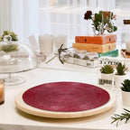 Lightnpro Handmade Beaded Placemats Set of 4 – 13 Inch Round Maroon Charger Mats | Handcrafted Artisan Table Accessories, Elegant Decorative Dining Table Décor for Holidays & Celebrations - Image 6