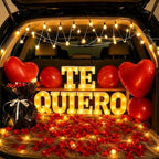 Te Quiero Light Up Letters with 1000 Rose Petals by Unknown