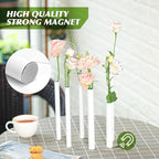 Magnetic Bud Vases Set of 6, White Aluminum Vases for Centerpieces - Image 3