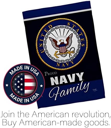 Navy Proudly Family House Flag - Pack Armed Forces USN Seabee United State American Military Veteran Retire Official USA Applique - Banner Small Garden Yard Gift Double-Sided Made In 28 X 40 - Image 5