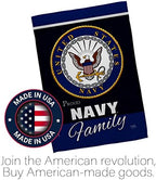 Navy Flag Proudly Family Armed Forces USN Seabee Military Memorabilia Official Breeze Decor House Home Decorations Garden Remembrance Memorial Banner Small Grave Decorations For Cemetery Room Poster Retire Veteran Gifts Made In USA - Image 5