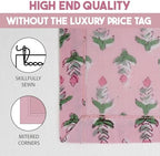 Cotton Print Dinner Napkins 18x18 inches - Washable Cloth Napkins Set of 6 - Everyday Use or Dinner Party and Events - Pink Block Printed Soft Fabric by Craftbot - Image 3