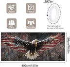 6 * 13FT Eagle flag Garage Door Cover Decorations Independence Day Garage Door Banner for Outdoor Indoor Patriot Party Photography Backdrop - Image 4