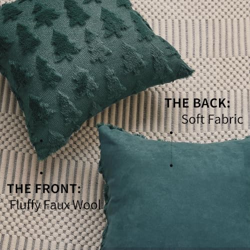 DFXSZ Christmas Tree Pillow Covers 26x26 Set of 2 Christmas Decor Green - Image 6