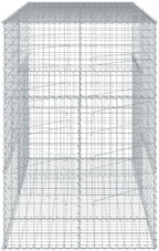 vidaXL Gabion Basket with Cover 78.7"x39.4"x59.1" Galvanized Iron - Image 6