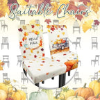 Fall Chair Covers Set of 6 Pumpkin Chair Back Covers Thanksgiving Dining Chair Covers for Party Kitchen Decorations - Image 5