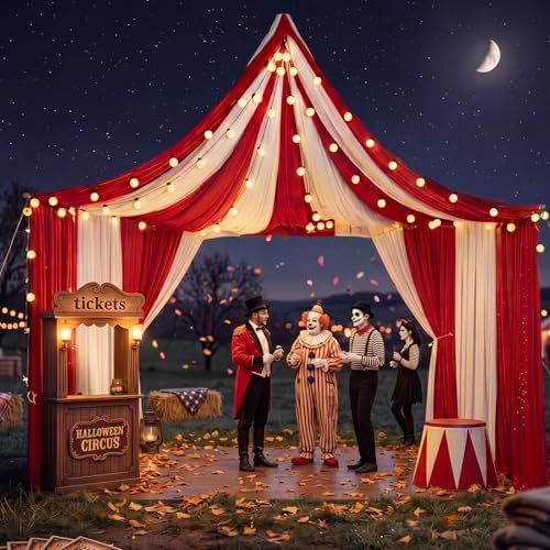 HunnmingRe 12 Pcs Circus Carnival Party Backdrop Decorations 2.5 x 10 ft - Image 4