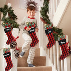 Tatuo 12 Pack Christmas Burlap Stockings Hanging,Stylish Color - Image 6