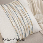 Boho Throw Pillow Covers 18x18 Set of 2 Yellow Blue - Image 3