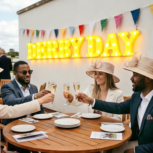 Aurelema Sukkot Large LED Letter Sign LED Lights, Derby Day, 8.27 Inches - Image 5