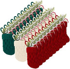 BBTO 30 Pcs Mini Christmas Stockings, 5 Inch Knitted,Red, White, Green by BBTO