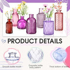 Yaomiao 30 Pcs Glass Bud Vases Centerpieces, Pink Purple Red Series - Image 4
