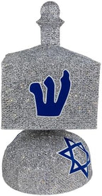 LED Lighted Hanukkah Dreidel Outdoor Decoration - 37" - Clear Lights - Silver - Image 6