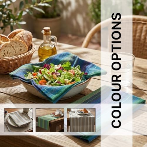 LFH Home Cotton Rich Cloth Salsa Napkin Set of 12 Washable Soft Durable Striped Table Napkins for Dining Wedding Daily Use Reusable Eco-Friendly Fabric Napkins for Elegant Settings(18x18)-Violet Multi - Image 3